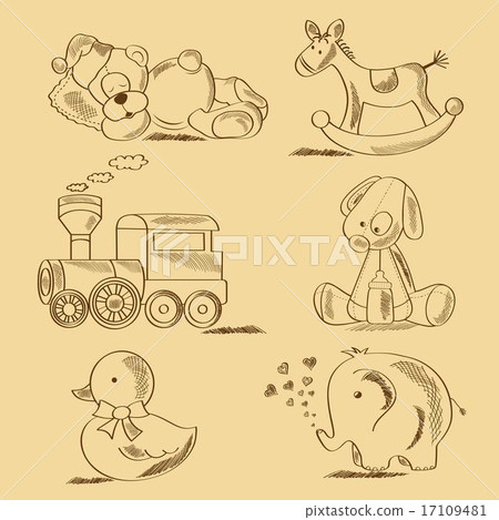hand drawn toys 17109481