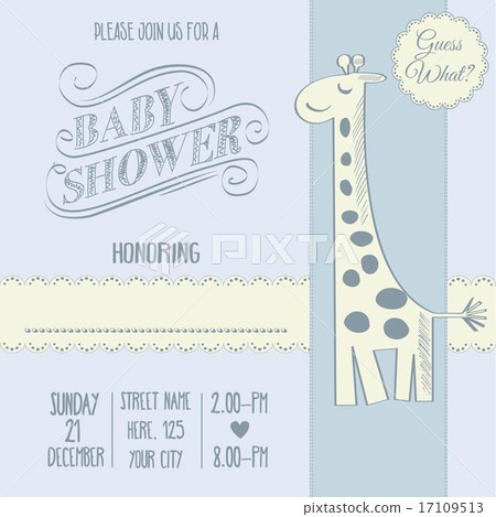 baby boy shower card with retro toy baby boy shower card with retro toy 17109513