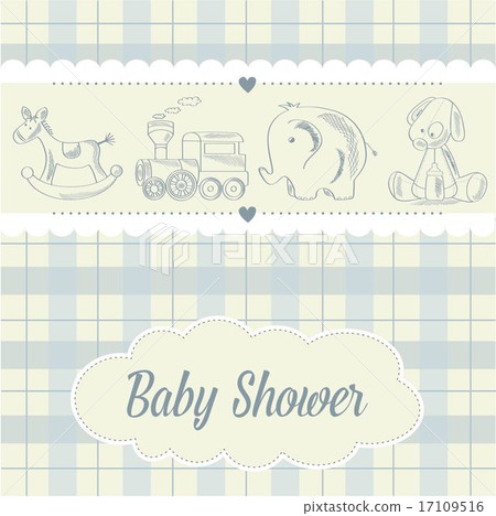 baby boy shower card with retro toys baby boy shower card with retro toys 17109516