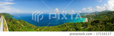 Bird-eye panorama of Phuket coastline Bird-eye panorama of Phuket coastline 17110117