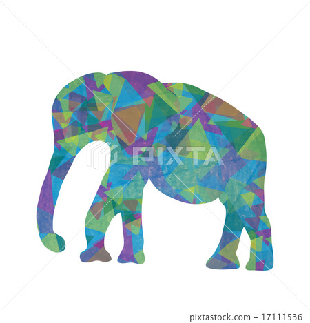 Cartoon mosaic elephant, cute vector illustration Cartoon mosaic elephant, cute vector illustration 17111536