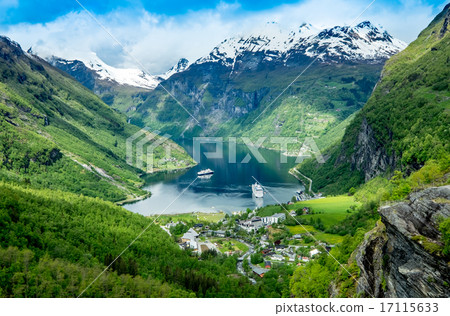 Cruise Ship, Liners On Hardanger fjorden, Norway 17115633