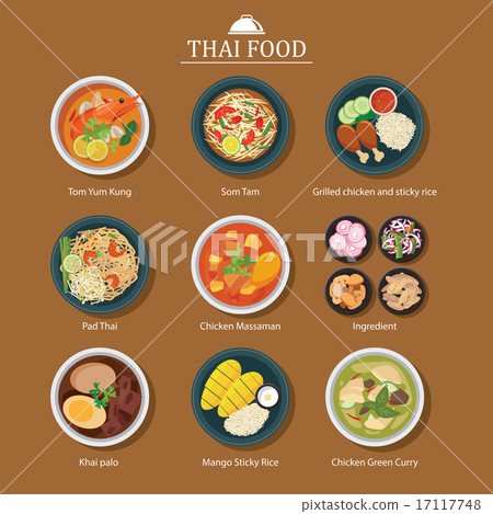 set of thai food 17117748