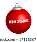 New year ball with sign Merry Christmas 17118307