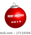 New year ball with sign Merry Christmas 17118308