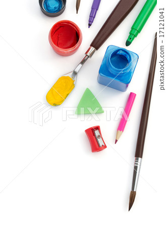 paint supplies isolated on white 17121041