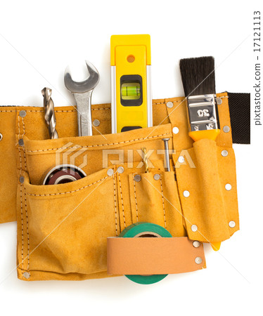 tools and instruments in belt on white tools and instruments in belt on white 17121113