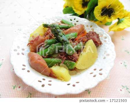 炒綠蘆筍和鹹牛肉 17121503