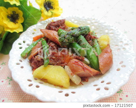 炒綠蘆筍和鹹牛肉 17121507