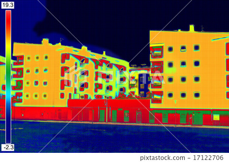 Thermovision image on Residential building Thermovision image on Residential building 17122706