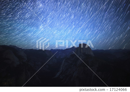 Star Trails over Half Dome in Yosemite Valley Star Trails over Half Dome in Yosemite Valley 17124066