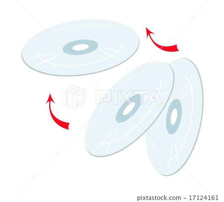 CD or DVD Compact Disc on White Background CD or DVD Compact Disc on White Background 17124161