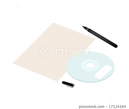 Compact Disc with Pen and Blank Paper 17124164