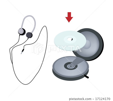 CD or DVD Player with Disc Inside CD or DVD Player with Disc Inside 17124170