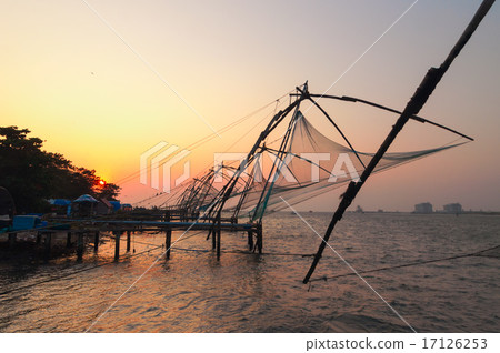 Chinese Fishing nets at sunset 17126253