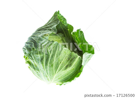 Close up green cabbage isolated on white Close up green cabbage isolated on white 17126500