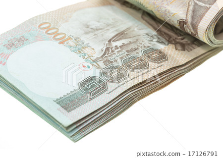 Close up Thai money in one thousand type banknotes Close up Thai money in one thousand type banknotes 17126791