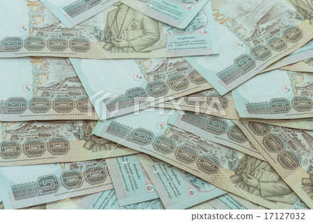 Close up Thai money in one thousand type banknotes 17127032