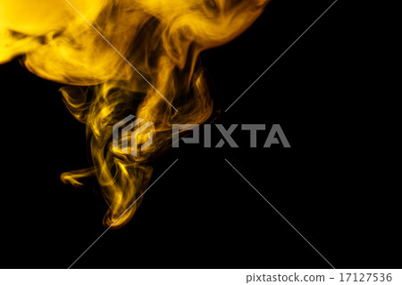 Abstract yellow smoke hookah on a black background Abstract yellow smoke hookah on a black background 17127536