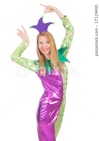 Funny clown isolated on white 17129495