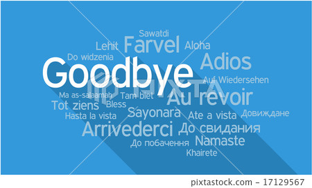GOODBYE in different languages, word tag cloud GOODBYE in different languages, word tag cloud 17129567