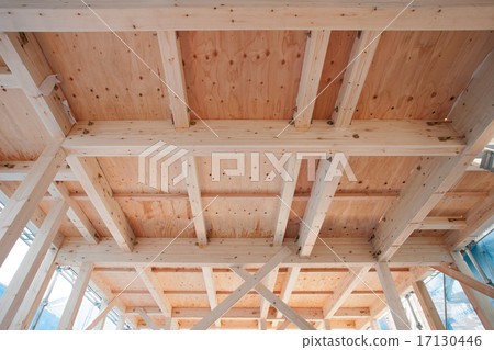 The upper building of wooden houses 17130446
