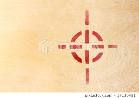 Target symbol on wood Target symbol on wood 17130481