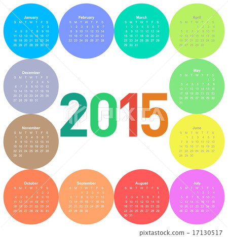 Circle calendar for 2015 year Circle calendar for 2015 year 17130517