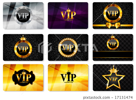 VIP Members Card Set Vector Illustration 17131474