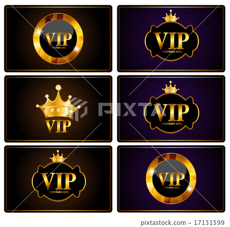 VIP Members Card Set Vector Illustration VIP Members Card Set Vector Illustration 17131599