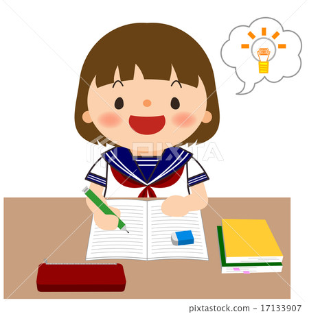 Girls wearing a summer sailor suit _ Study Girls wearing a summer sailor suit _ Study 17133907