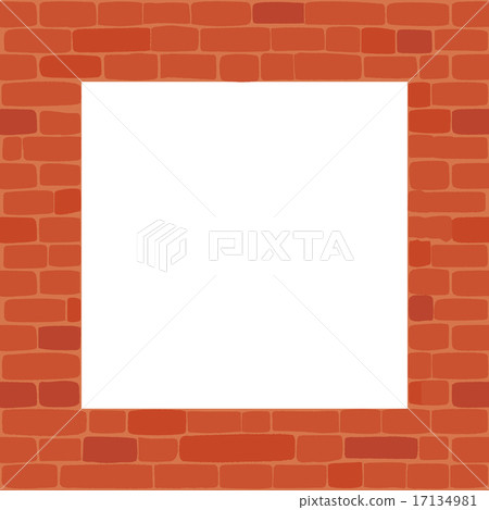 Handwritten brick frame, red brown 17134981