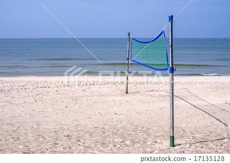 Beach-Volleyball field at a beach Beach-Volleyball field at a beach 17135128