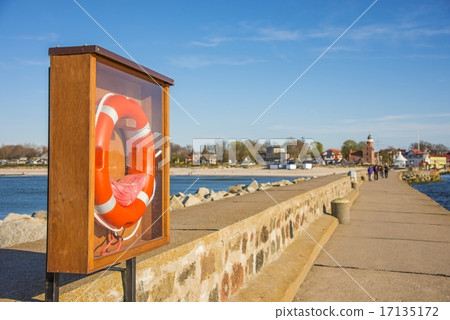 Mole of Ustka, Poland, with life-saver Mole of Ustka, Poland, with life-saver 17135172