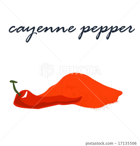 .hot cayenne pepper powder vector illustration .hot cayenne pepper powder vector illustration 17135506