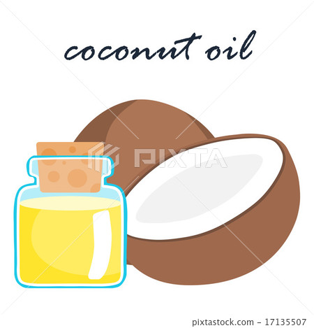 coconut oil ingredient vector illustration. coconut oil ingredient vector illustration. 17135507
