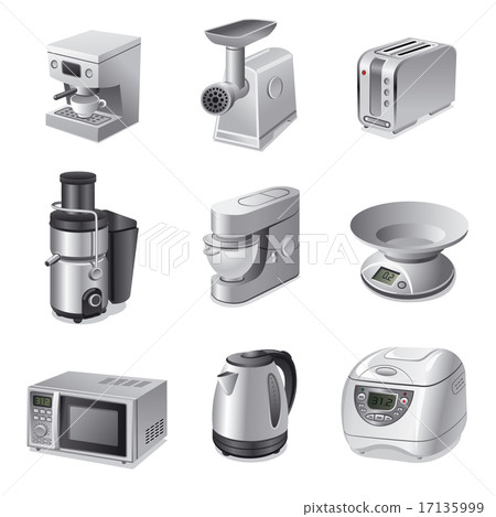kitchen appliances icon set 17135999