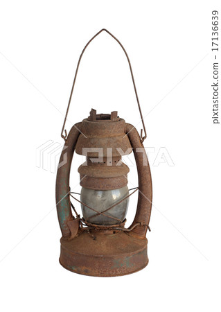 Rusted kerosene lamp 17136639