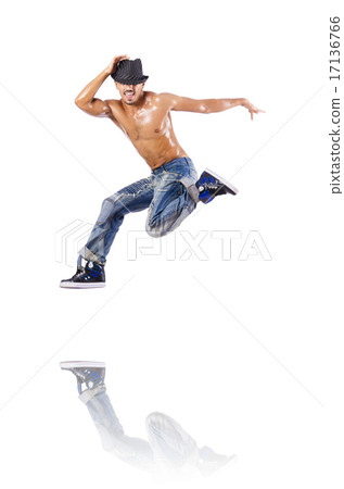 Dancer dancing dances isolated on white 17136766