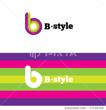 Vector modern abstract logo. B letter logotype with stripes 17138149