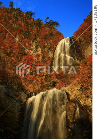 秋田ken Ani鎮Tadamasu谷秋葉秋季瀑布 17138196