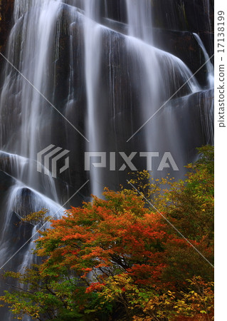 秋田ken Ani鎮Tadamasu谷秋葉秋季瀑布 17138199