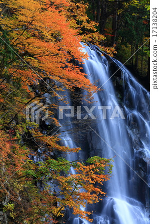 Akita Prefecture Ani Town Tachimasu valley One fall of autumn leaves 17138204