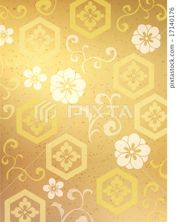 Japanese style gold pattern - Stock Illustration [17140176] - PIXTA