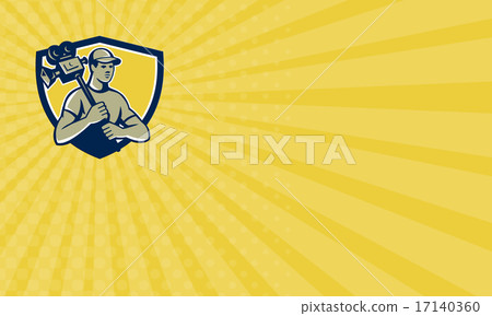 Business card Cameraman Vintage Film Movie Camera  17140360