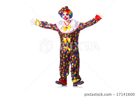 Clown in the costume isolated on white 17141600