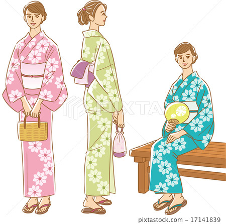 穿著浴衣的女人 17141839