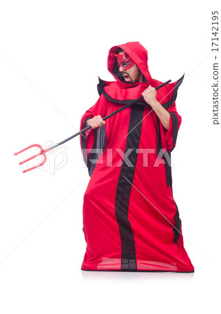 Man devil in red costume Man devil in red costume 17142195