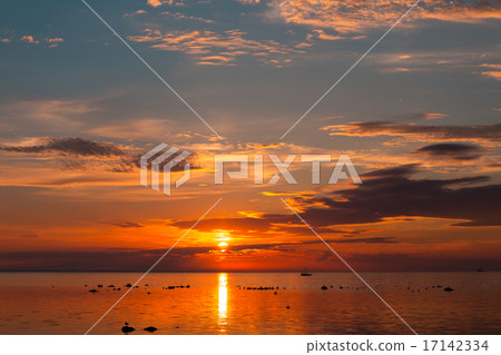 tall ship sailing along skyline 17142334