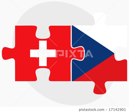 Switzerland and Czech Republic Flags 17142901